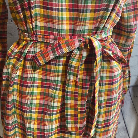 Vintage Belted Plaid Dress SZ 7-8 (Current 3/4) - Picture 6 of 9